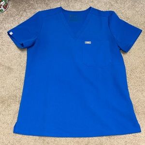 Figs Catarina one pocket scrub top in royal blue